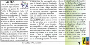 PEP83 FSU83 juin 2015